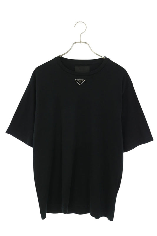 PRADA Logo Plate T-Shirt Black Size S