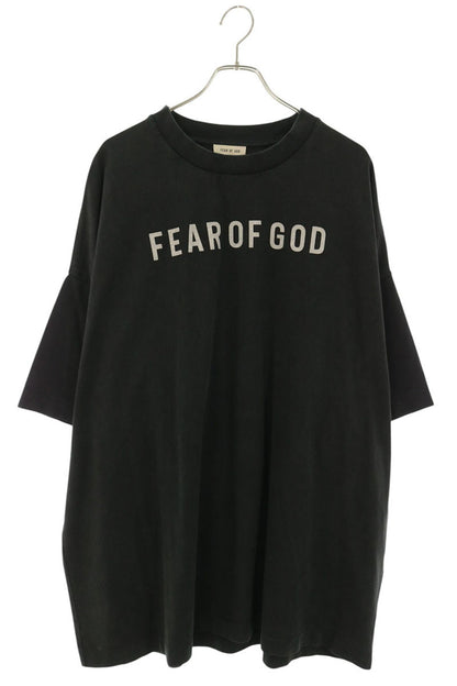 FEAR OF GOD Logo Print T-Shirt Black Cotton Size L