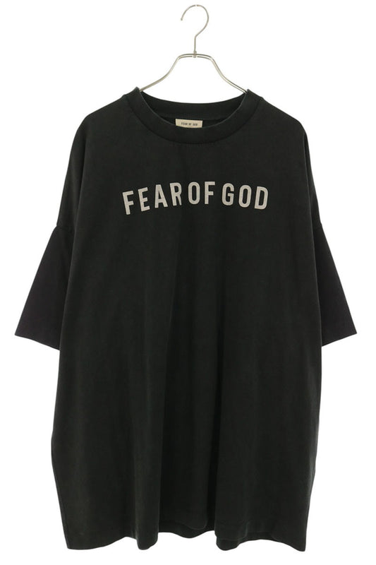 FEAR OF GOD Logo Print T-Shirt Black Cotton Size L