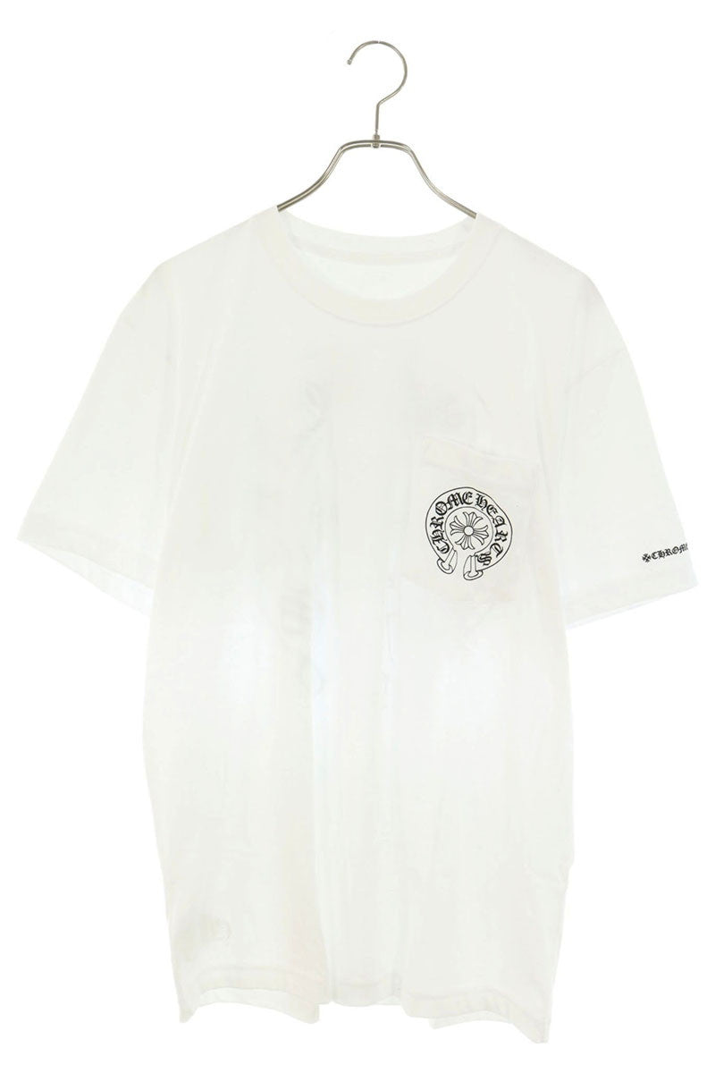 Chrome Hearts CH T-SHRT Back Horseshoe T-Shirt White Size L