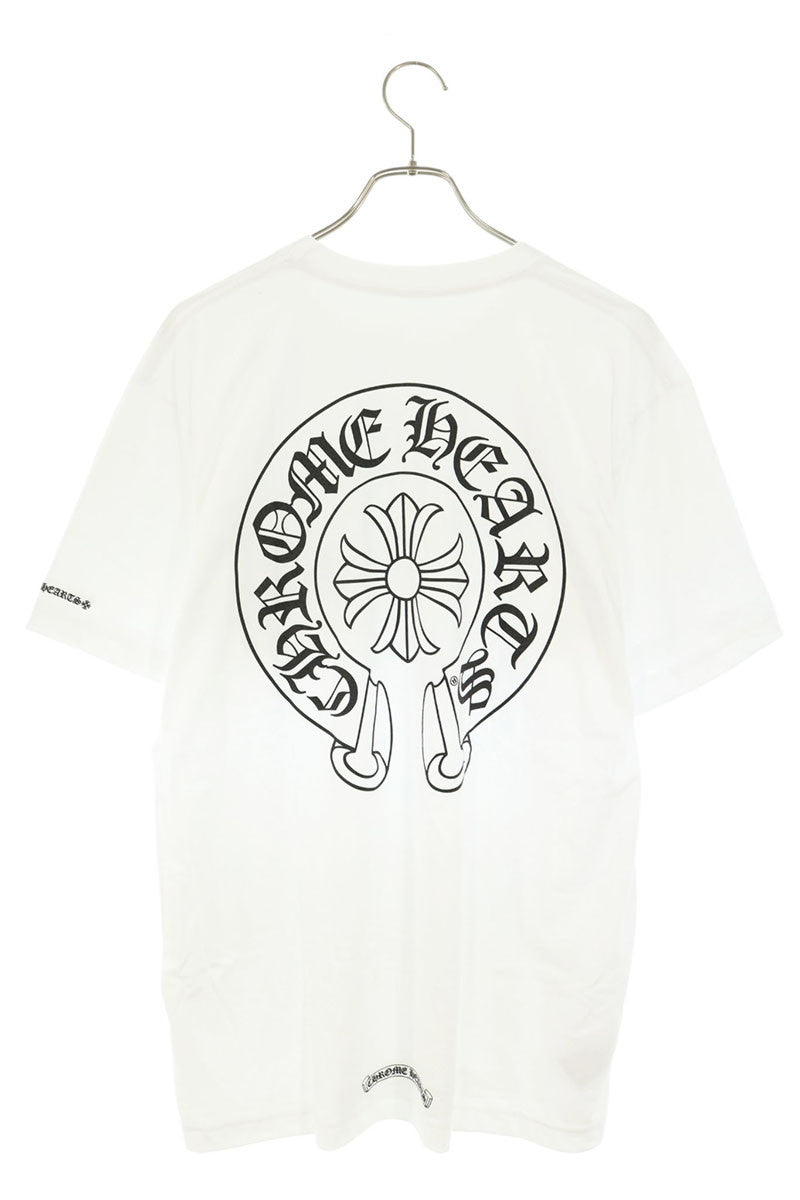 Chrome Hearts CH T-SHRT Back Horseshoe T-Shirt White Size L