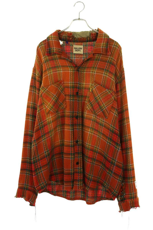 GALLERY DEPT Distressed T-Shirt Orange Cotton Size L