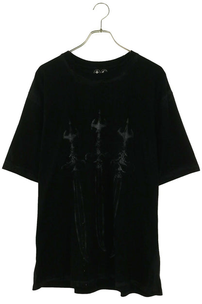 THUG CLUB Paint Splatter Print T-Shirt Black Size 3