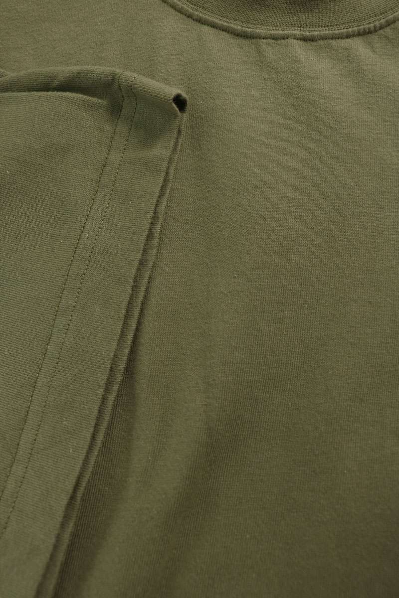 BALENCIAGA Tape Logo T-Shirt Khaki Cotton Size 3