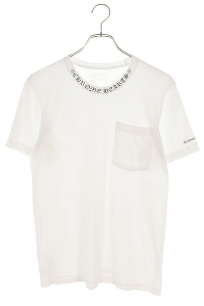 Chrome Hearts Neck Logo Print T-Shirt White Cotton Size S