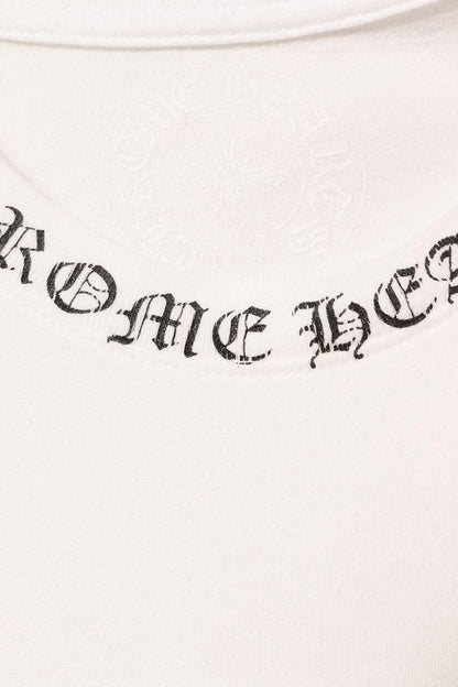 Chrome Hearts Neck Logo Print T-Shirt White Cotton Size S