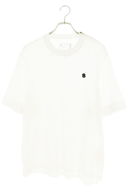 Sacai S Logo Embroidered Cotton T-Shirt White Size 2