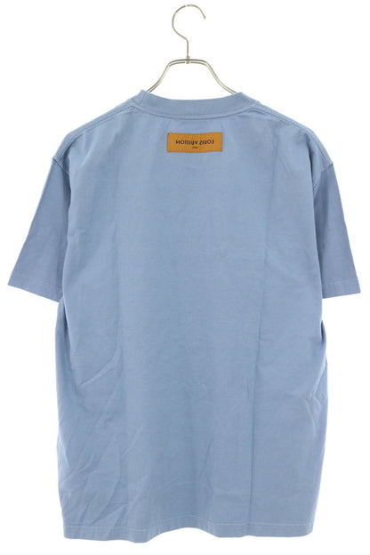 LOUISVUITTON 23AW LV Debossed Inside Out T-Shirt Blue Size M