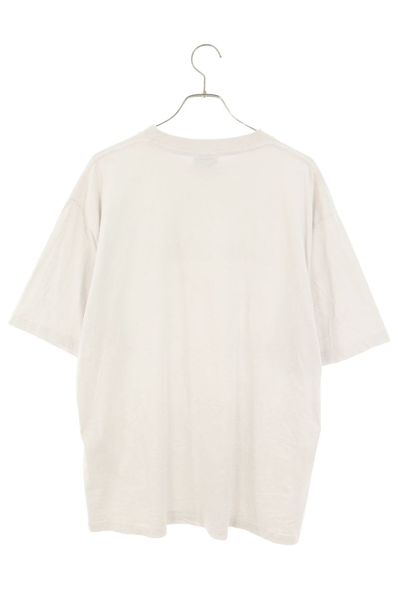 BALENCIAGA Mirror Logo Print T-Shirt Off-White Size L