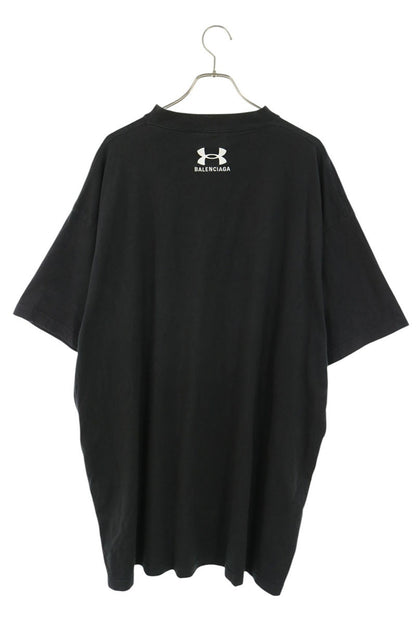 BALENCIAGA Oversized Logo T-Shirt Black Size 4