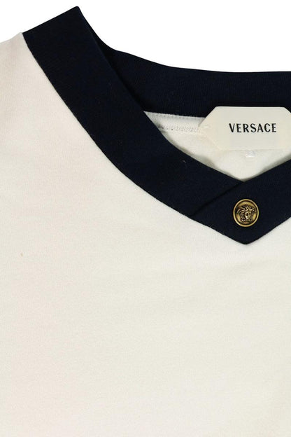 Versace Stretch Cotton Slim T-Shirt White Size XL