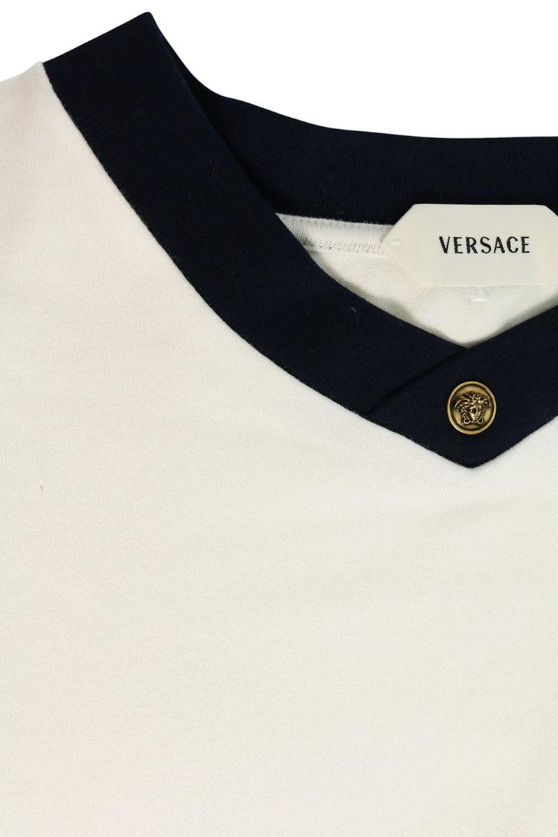 Versace Stretch Cotton Slim T-Shirt White Size XL