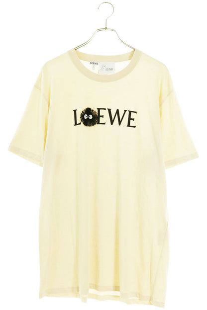 LOEWE Character Logo Cotton T-Shirt Beige Size L