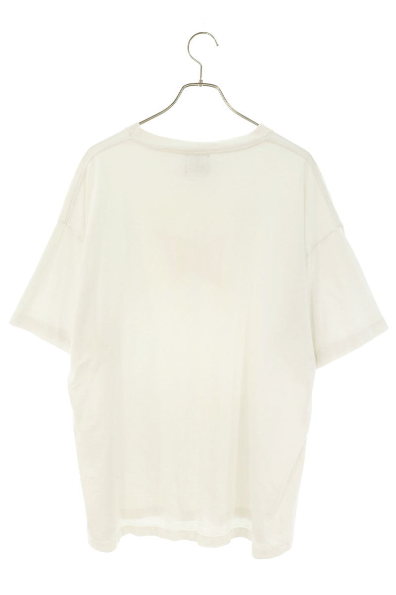 SAINT MICHAEL Logo Print Cotton T-Shirt White Size XL