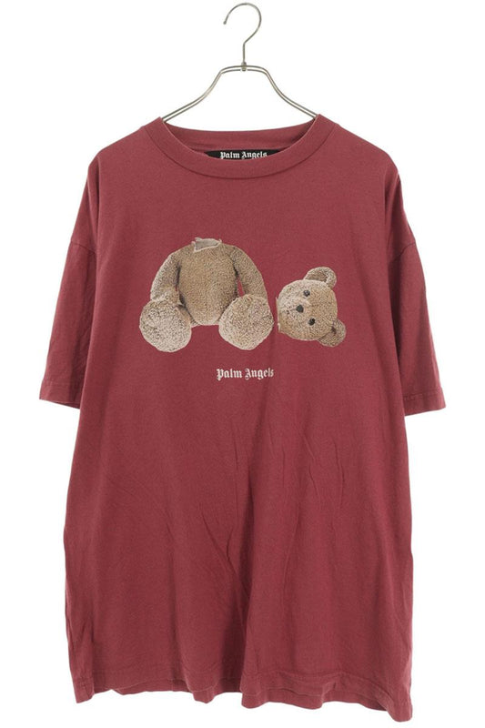 Palm Angels Bear Classic Cotton T-Shirt Red Size XXL