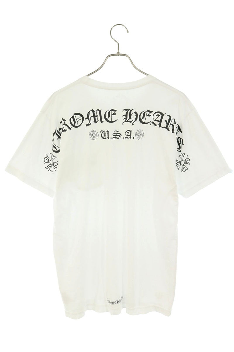 Chrome Hearts Back Logo Print T-Shirt White/Black Size L