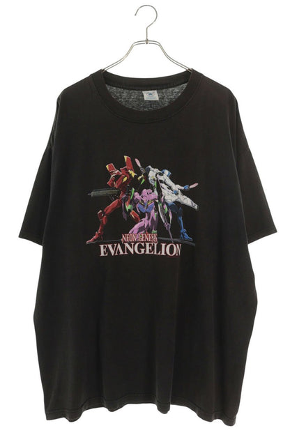 VINTAGE 90s Evangelion Character Print T-Shirt Size XXL