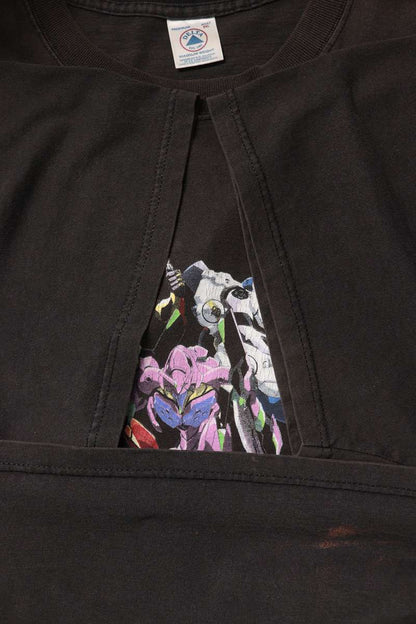 VINTAGE 90s Evangelion Character Print T-Shirt Size XXL