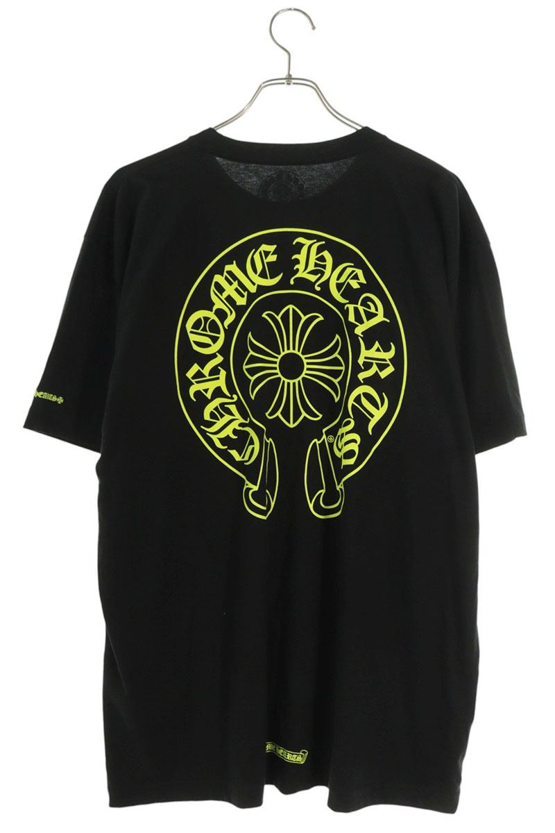 Chrome Hearts Horseshoe Tee Black Yellow T-Shirt Size XL