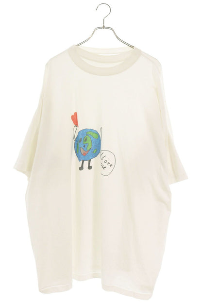 BALENCIAGA Planet Print Double Sleeve T-Shirt Size S