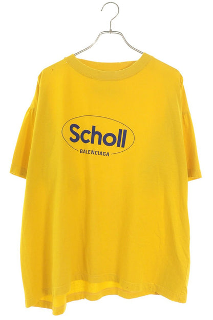 BALENCIAGA Scholl Print Cotton T-Shirt Size M