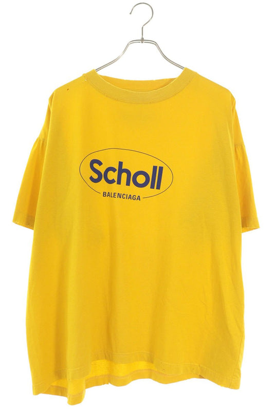 BALENCIAGA Scholl Print Cotton T-Shirt Size M