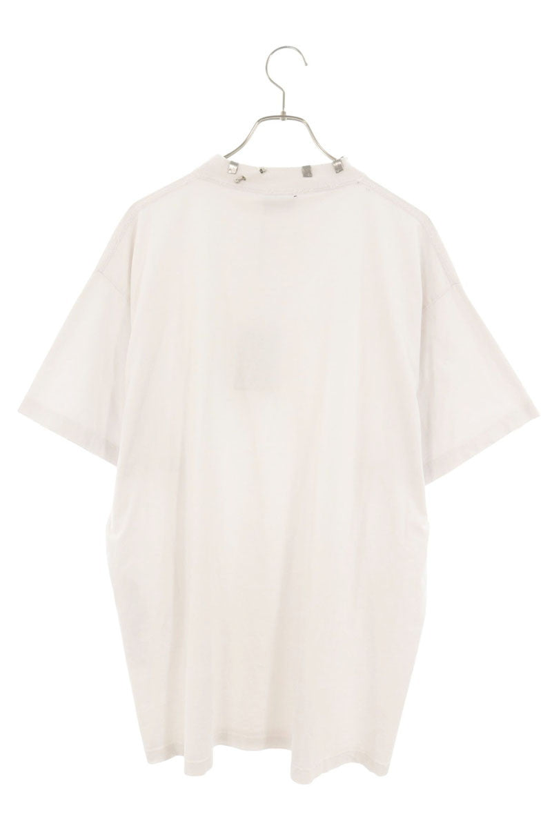 BALENCIAGA Pierced Oversize T-Shirt White Size L