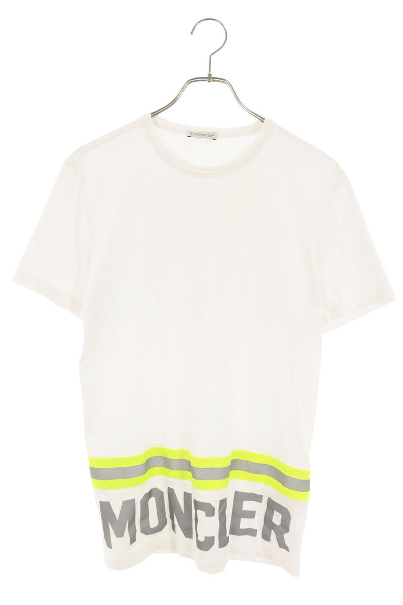 MONCLER MAGLIA Reflector Print T-Shirt White Size S