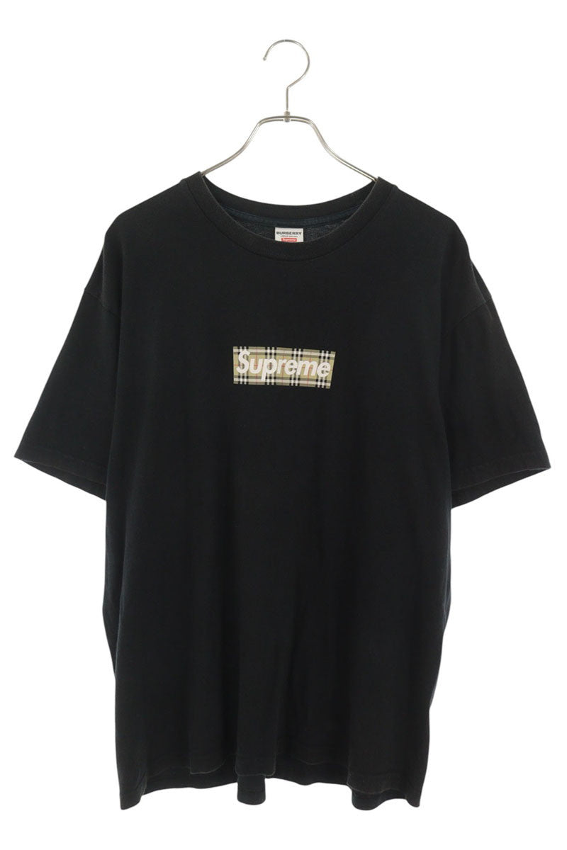 SUPREME x Burberry 22SS Box Logo T-Shirt Black Size L
