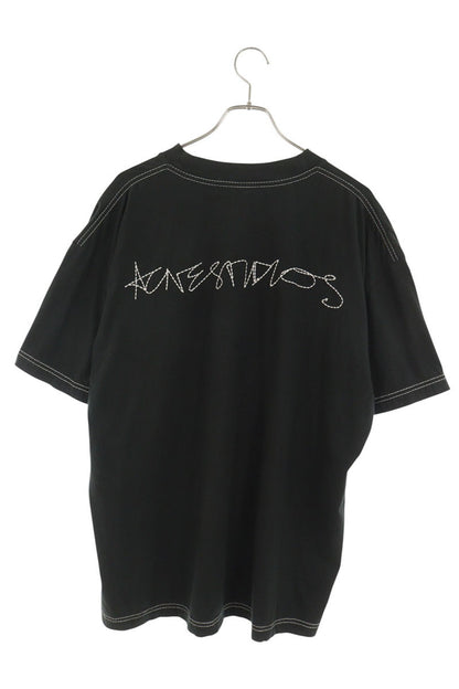 ACNE STUDIOS Logo Embroidered T-Shirt Black Size M