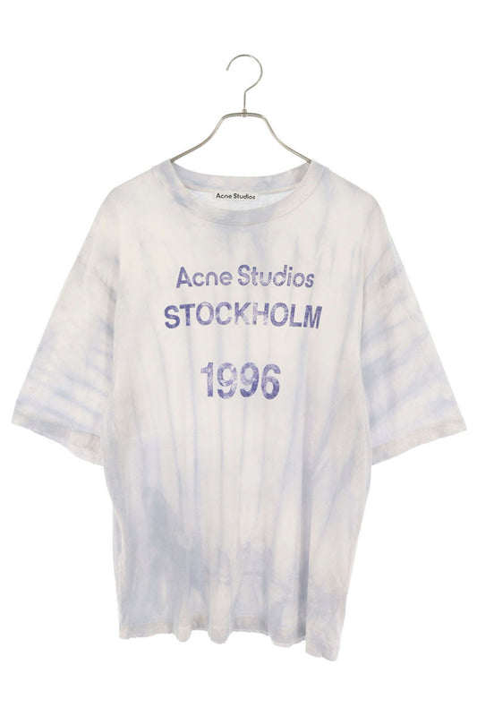 ACNE STUDIOS Logo Print Relaxed Fit Tie-Dye T-Shirt Size S