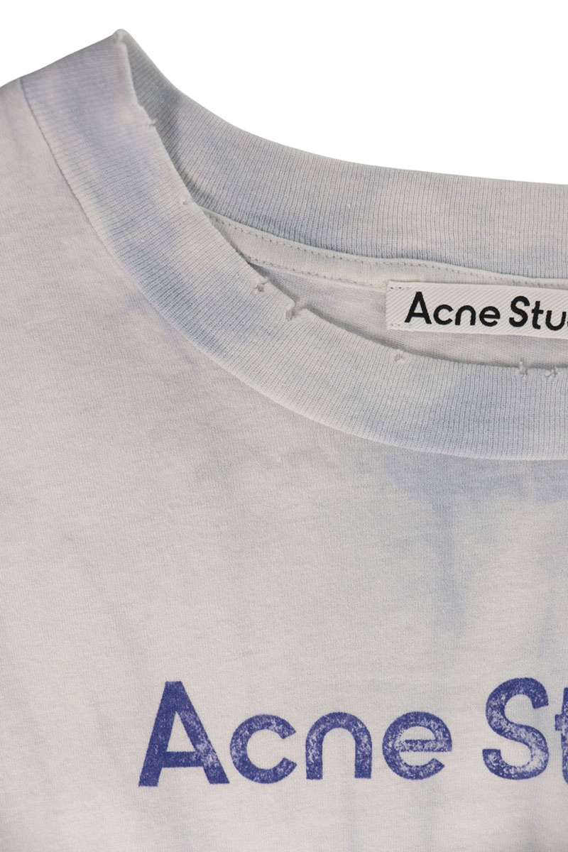 ACNE STUDIOS Logo Print Relaxed Fit Tie-Dye T-Shirt Size S