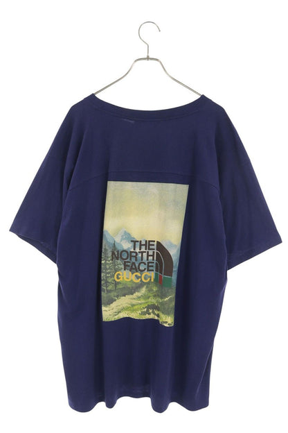 GUCCI x The North Face Back Print T-Shirt Blue Size XXL