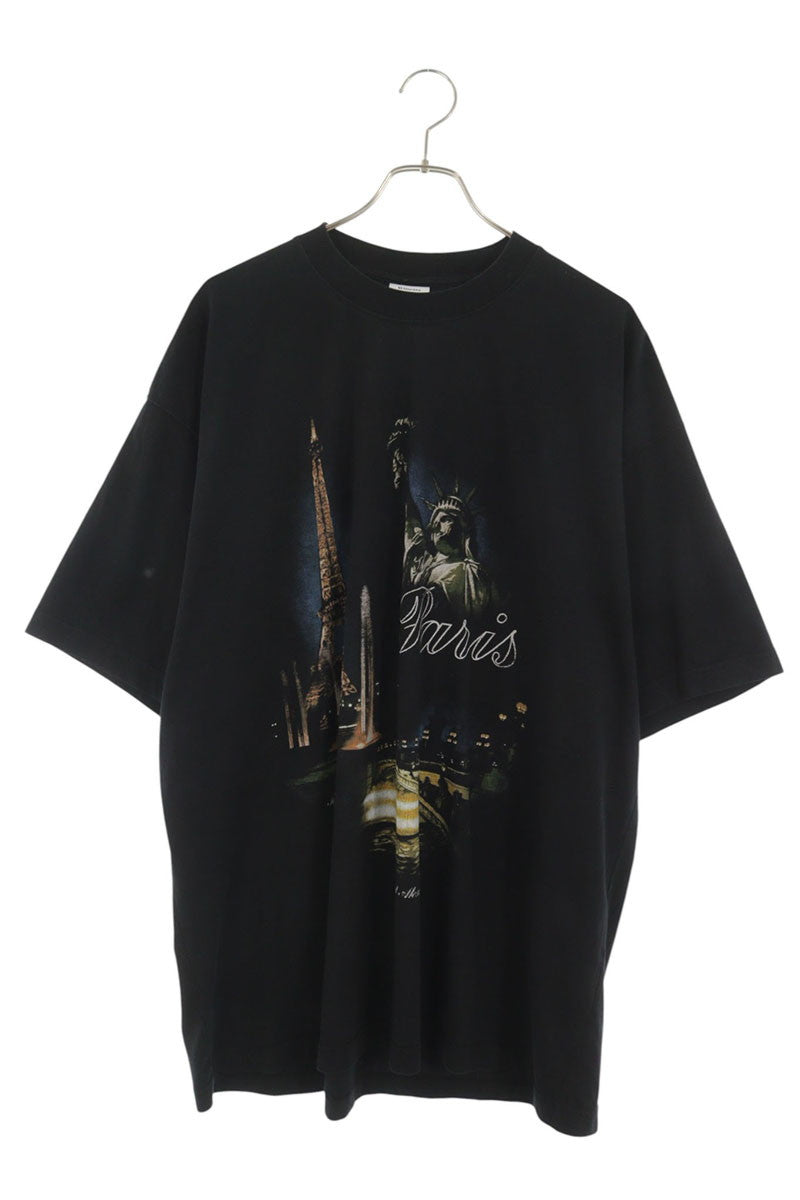 VETEMENTS Paris Tourist Oversized T-Shirt Black Size M