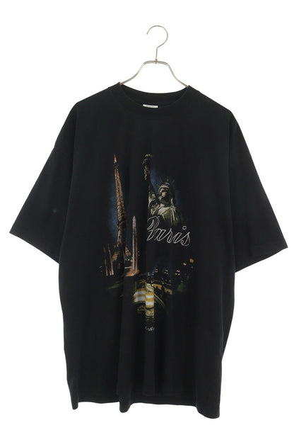 VETEMENTS Paris Tourist Oversized T-Shirt Black Size M