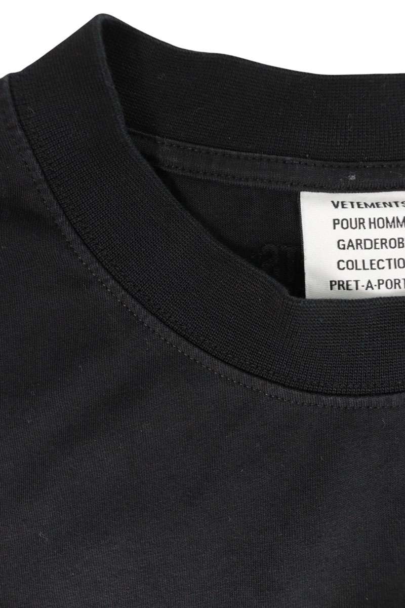 VETEMENTS Paris Tourist Oversized T-Shirt Black Size M
