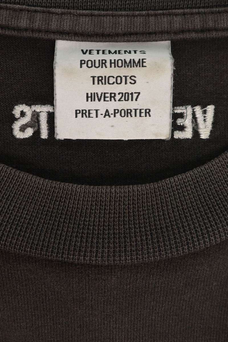 VETEMENTS Back Artist Photo Print T-Shirt Black Size S