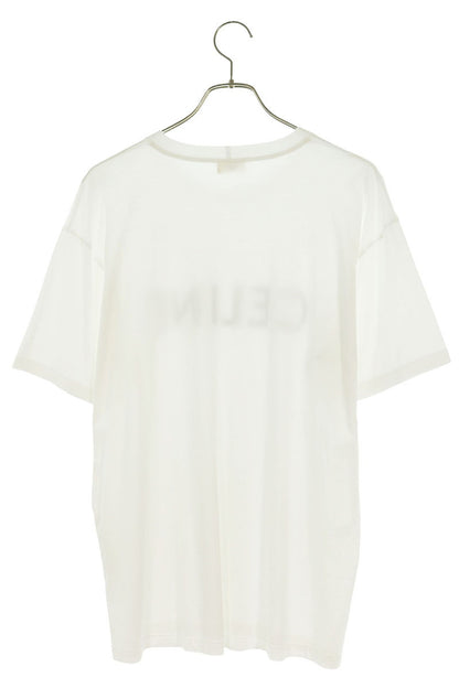CELINE Loose Fit Logo Print T-Shirt White Size S