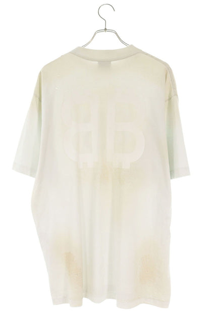 BALENCIAGA Vintage BB Logo T-Shirt Gray Size S