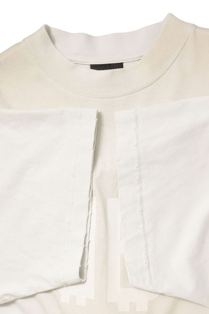 BALENCIAGA Vintage BB Logo T-Shirt Gray Size S