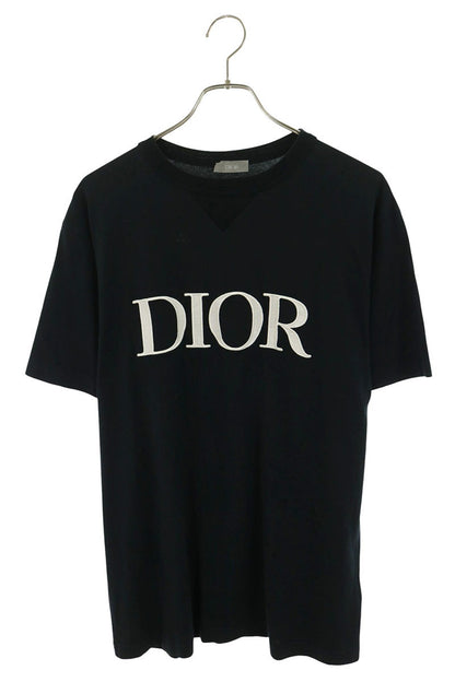 DIOR Logo Embroidered Crewneck T-Shirt Black Size M