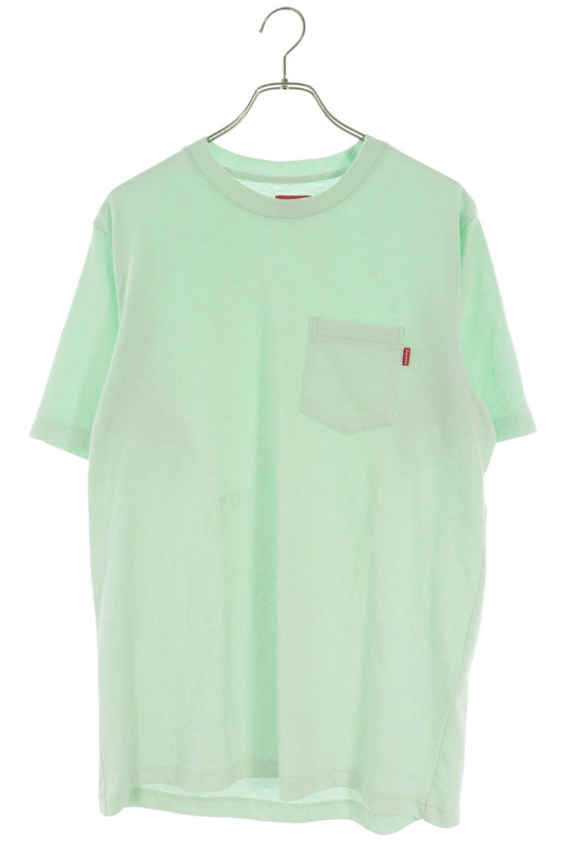 SUPREME Short Sleeve Pocket T-Shirt Light Green Size M