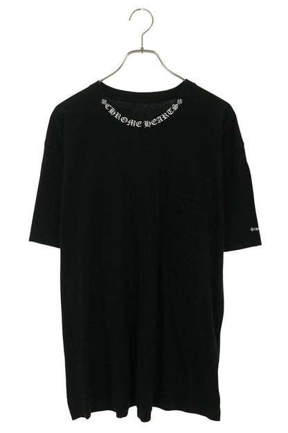 Chrome Hearts Neck Logo Print T-Shirt Black Size XXL