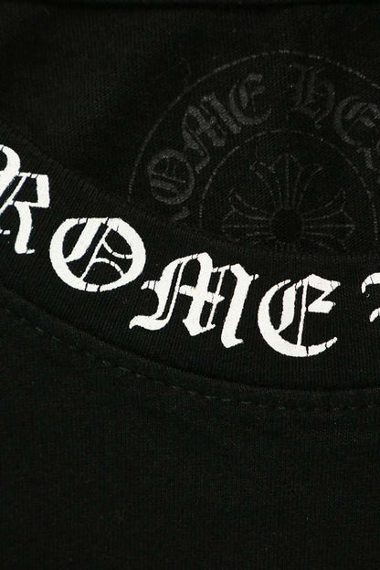 Chrome Hearts Neck Logo Print T-Shirt Black Size XXL