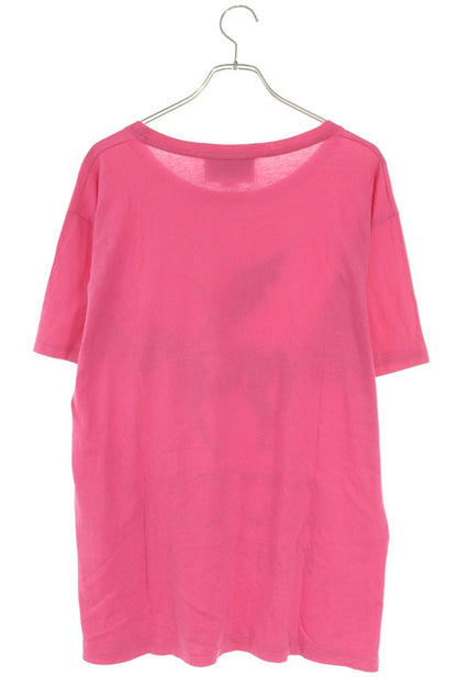 GUCCI Logo Print T-Shirt Pink Size M