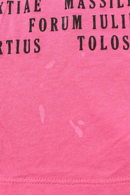 GUCCI Logo Print T-Shirt Pink Size M