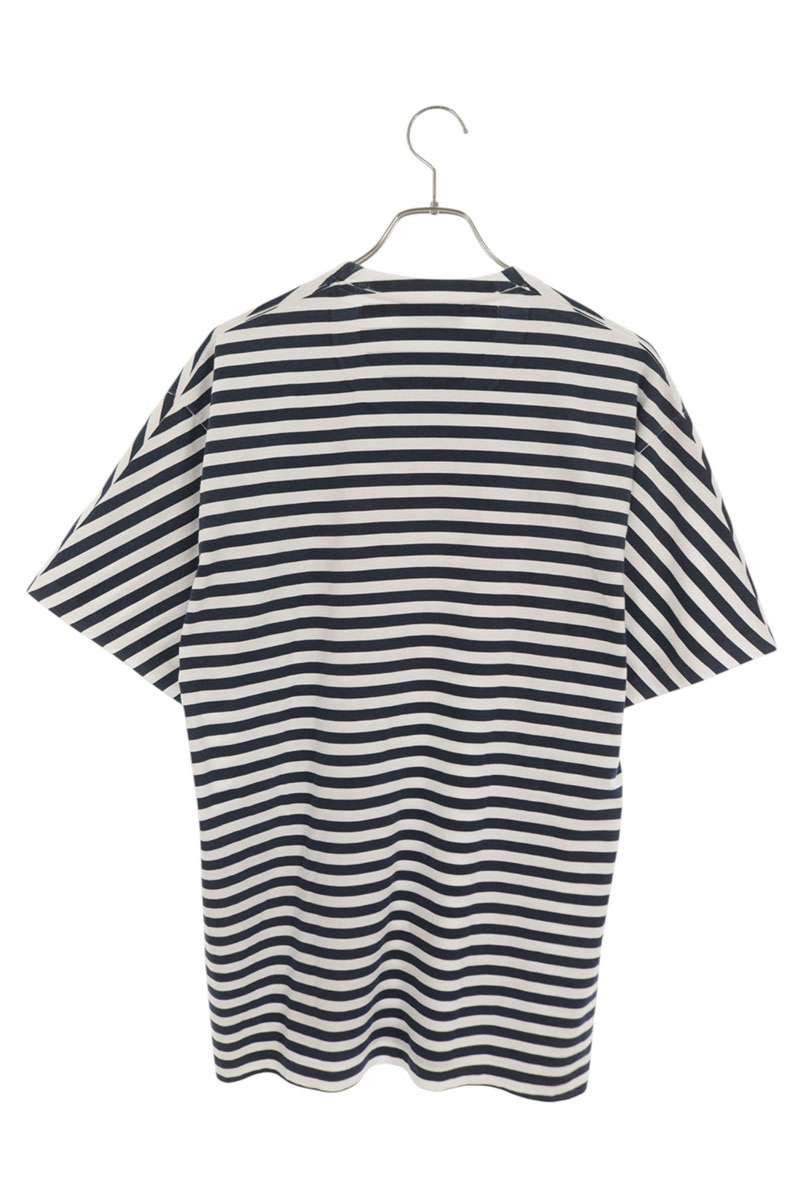 GUCCI Logo Print Border Cotton T-Shirt Size M