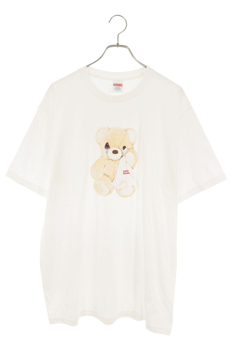 SUPREME Bear Print T-Shirt White Size L