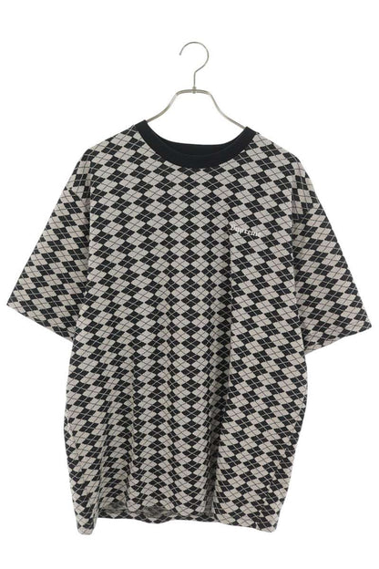 SUPREME Diamond Jacquard Logo Embroidered T-Shirt Size M