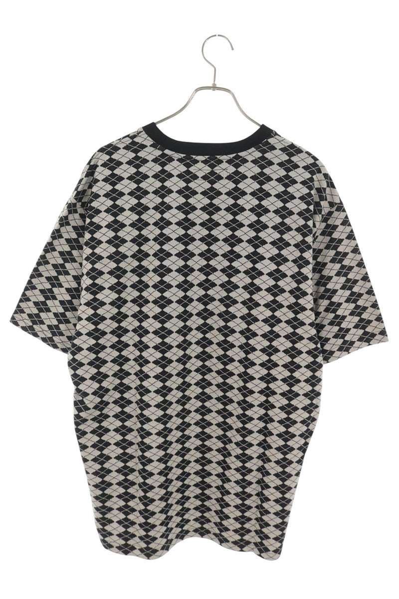 SUPREME Diamond Jacquard Logo Embroidered T-Shirt Size M